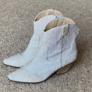 Betsey Johnson glass bead boots